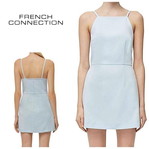 New. French Connection baby blue mini dress. MSRP $168. Size 6 - Picture 10 of 10